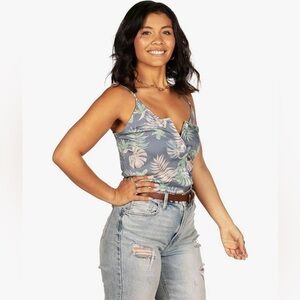 Amazon Tipsy Elves Blue Floral Camisole